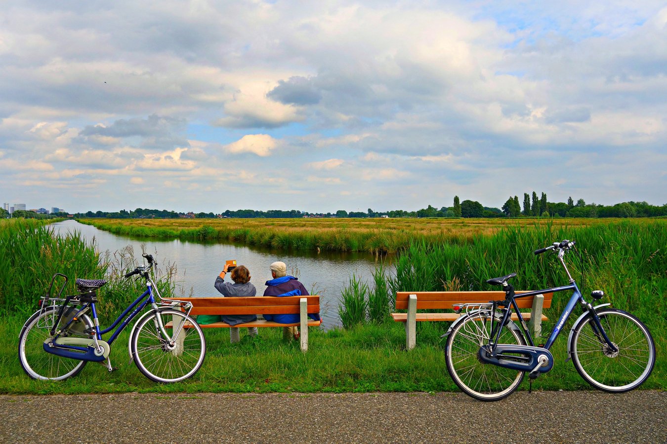 Senior Couple Enjoying the River View